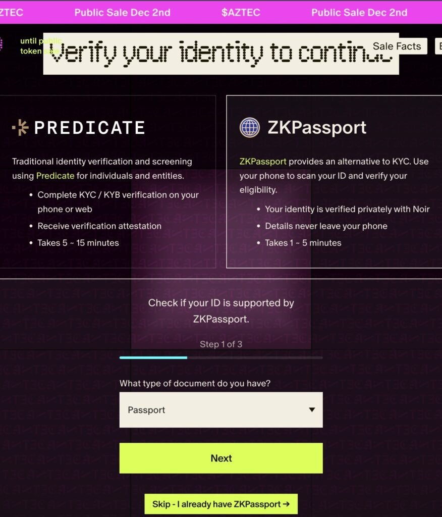 Verify for Token Launch